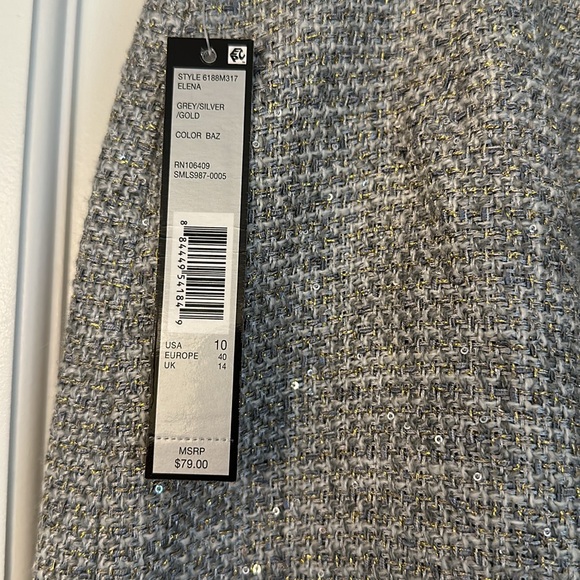 Gorgeous Tahari Tweed sequin skirt NWT - Picture 5 of 6